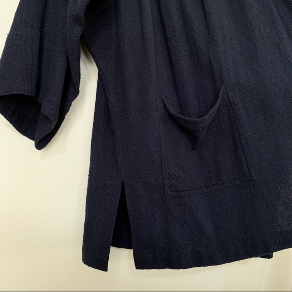 🚨SOLD Vintage Ink Blue Open Cotton Jacket - Picture 8 of 13